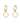 Gold plated earrings Zuri